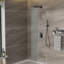 Douche murale double - Noir mat avec douche à effet de pluie et à main, 1,8 gal / min, acier inoxydable, appareil pratique à main, monté, fonction fiable-127299720