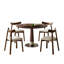 Ensemble de table de salle à manger 47 pouces en bois massif avec 4 chaises-978775317