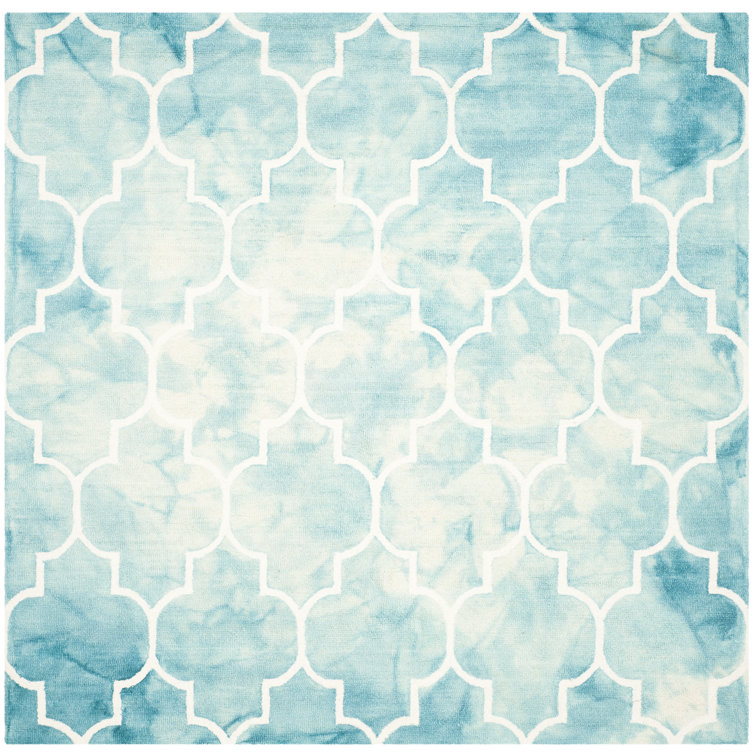 Dip Dye Hand Tufted Wool Geometric Rug