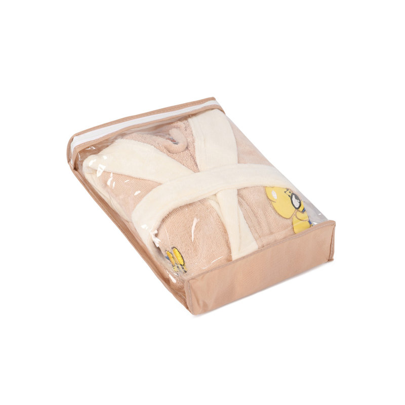 Peignoir 100% coton Clintonville, Enfants S, Brun