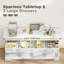 Buffet, armoire de rangement moderne 54 po, blanc