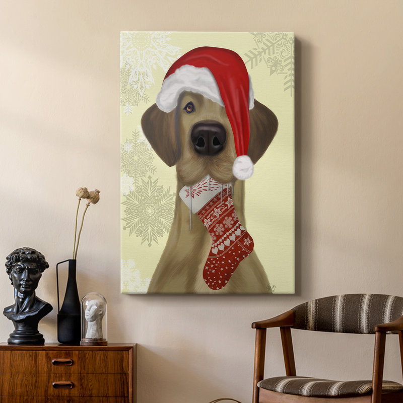 Christmas Drooly Christmas Dane - galerie Cavas sur mesure, H 27 po x l 18 po