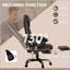 Chaise de bureau avec structure en métal, similicuir, pivotant, support lombaire, roulettes