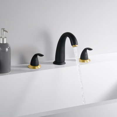 Sumerain High Flow Roman Tub Faucet, Two Knob Handle Deck Mount Bathtub Faucet Tub Filler with Brass Valve