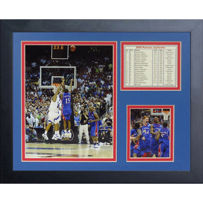 Souvenirs encadrée 2008 kansas jayhawks the shot