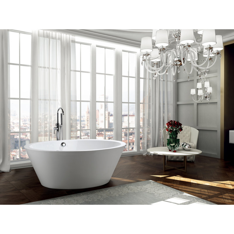 Toulouse 66.9'' x 43.3'' Soaking Acrylic Bathtub