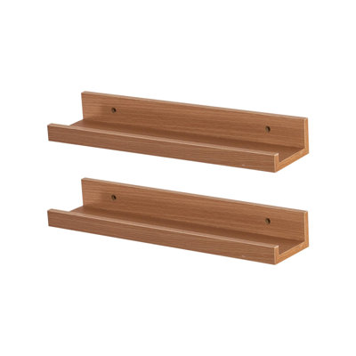 Harbour Housewares - Floating Picture Ledge Wall Shelves - Set of 2