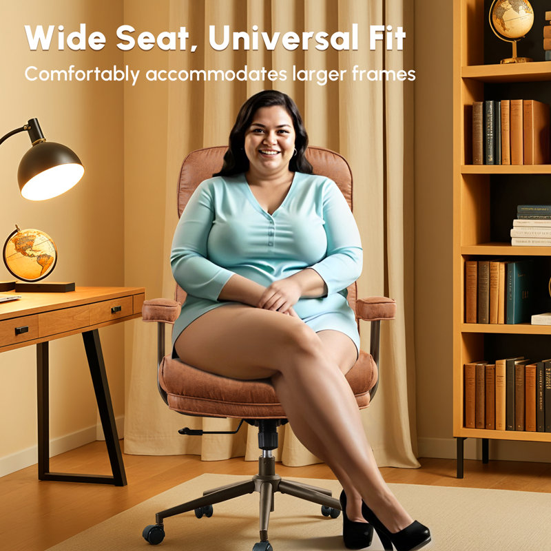 Schaffer Office Chair, Ergonomic Big And Tall Computer Desk Chairs, Executive Chair With Adjustable High Back, Lumbar Support Swivel Pc Chair With Rocking Function