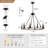 Farmhouse 10-Light Chandelier 32" Rustic Candle