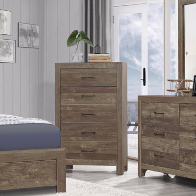 1Pc Chest Of 5X Drawers Black Metal Hardware Bedroom Furniture