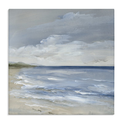 Toile de paysage de plage orageuse, design par Nan
