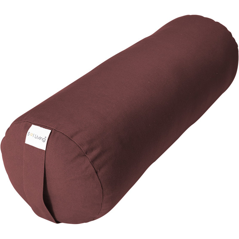 Solid Colour Cotton Throw Pillow, 10" x 28", Brown