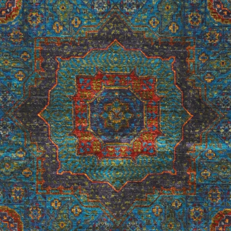 Tapis en laine noué à la main Bungalow Rose