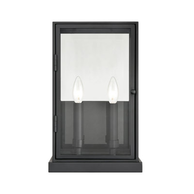 Foundation 15'' High 2-Light Outdoor Sconce - Matte Black