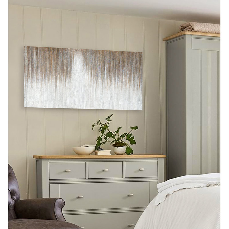 Peinture sur toile tendue, H 20 po x l 40 po x P 1,5 po
