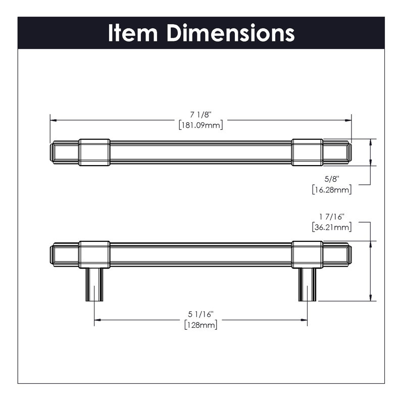 Monroe Bar / Handle Pull, Chrome