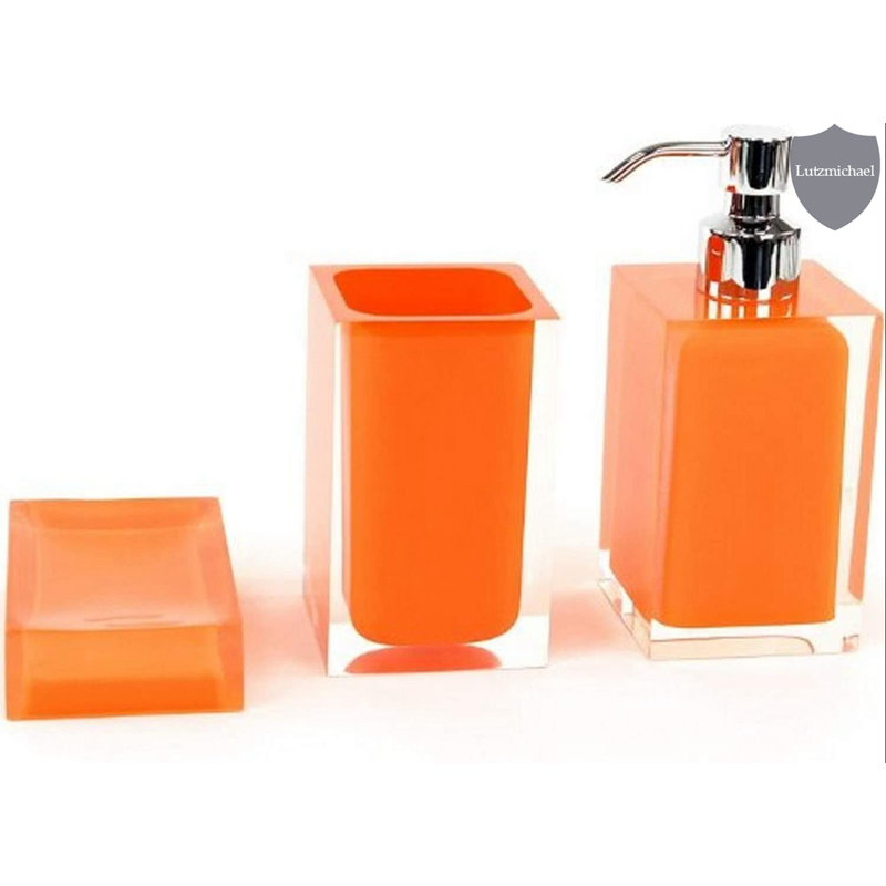 Ensemble d'accessoires de salle de bain 3 pièces Currahee, Orange