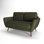 Carolos 58" Round Arms Loveseat