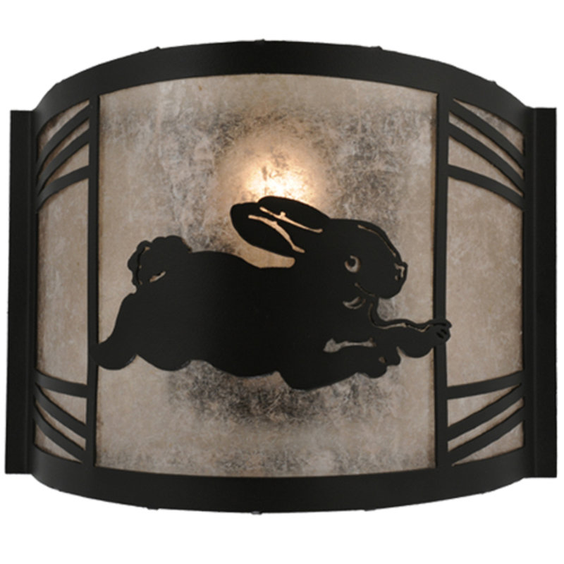 Rabbit on the Loose 1 - Light Flush Mounted Sconce