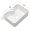 16"W x 12"D x 5"H White Rectangular Vessel Bathroom Vanity Sink with Faucet Hole