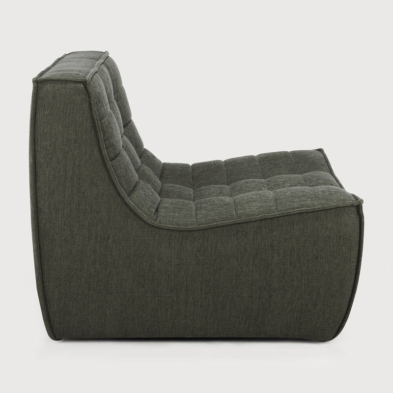 Armless Chair, Moss Cotton Blend