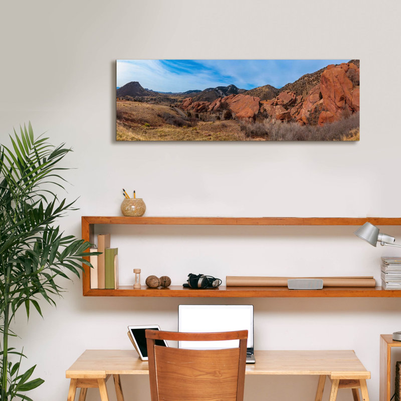 «Colorado Red Rocks Panorama» par Epic Portfolio, art mural sur toile, H 12 po x l 36 po