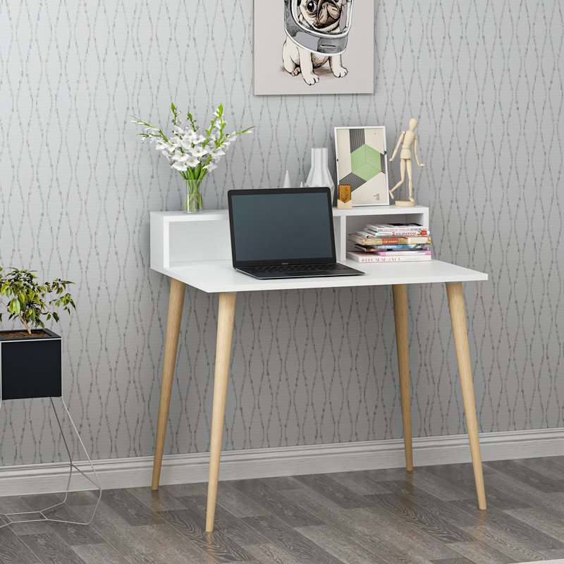 Study Desk, 60" H x 90" W x 75" D, White
