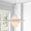 Luminaire suspendu D50 Ufo, cordon réglable, ampoule E26 3 couleurs incluse, commande murale