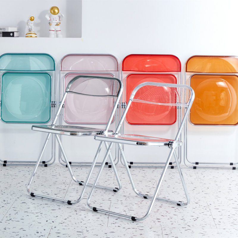 Chaise pliante en plastique, Rouge
