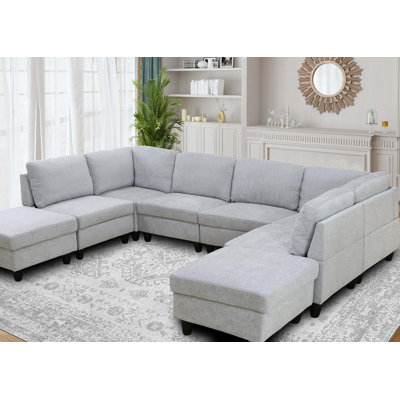 Brayleigh 8-Piece Symmetrical Modular Sectional With Ottoman