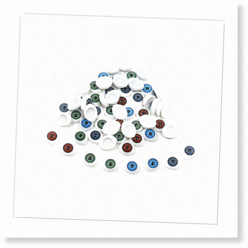 60 Pcs Plastic Oval Doll Eyes for Crafts