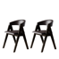 Polyurethane Ladder Back Arm Chair in Brown