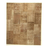 Geometric Area Rug in Brown