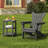 HDPE 3-Tier Outdoor Side Table, Weather Resistant Rectangular Adirondack End Table with Storage Shelves for Patio & Pool-157363488