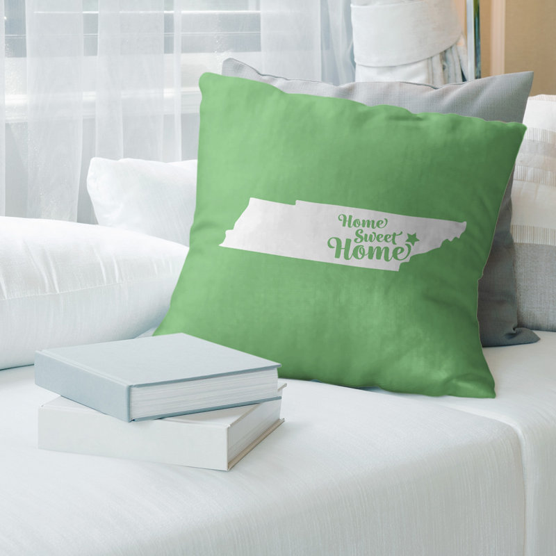 Housse de coussin pour la maison, Joliet, 14 po x 14 po, Vert