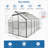 6X8 FT Polycarbonate Greenhouse Raised Base And Anchor Aluminum Heavy Duty  Greenhouses-123283165-123283159
