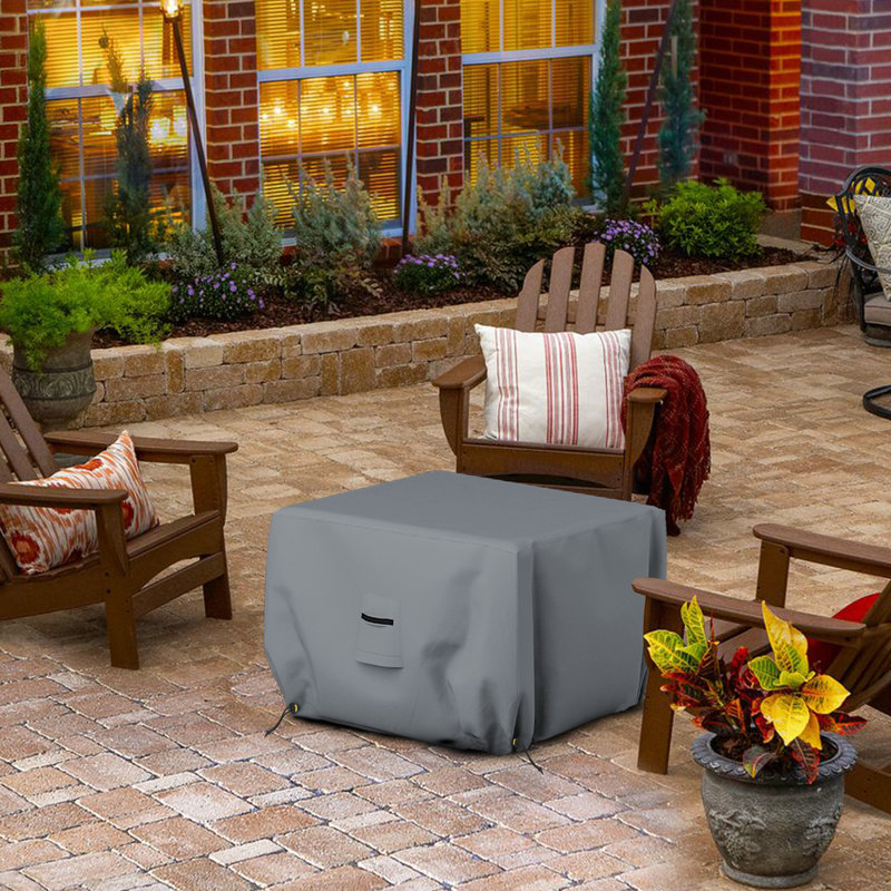 Heavy Duty Multipurpose Outdoor Square Fire Pit Cover, Durable & UV Resistant Patio Waterproof Cover Suitable For LAUREAN AEGEAN  Belle