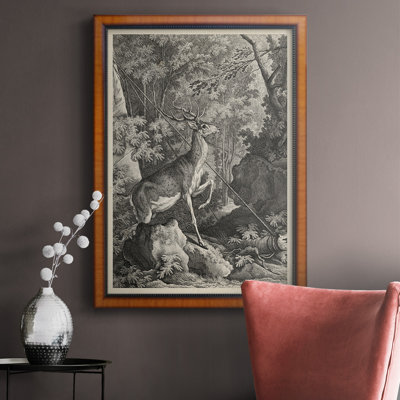 Toile encadrée de qualité supérieure Woodland Deer VII - prête à être accrochée