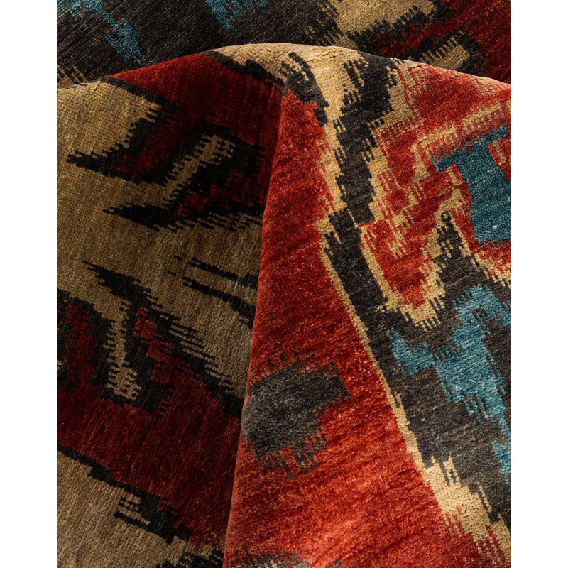 Overdyed One-of-a-Kind 9' 1" X 11' 9" Hand Knotted Area Rug