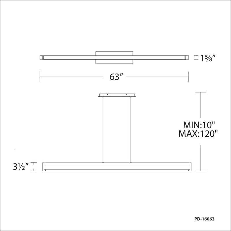 Larmon 1 - Light LED Pendant, Aluminum