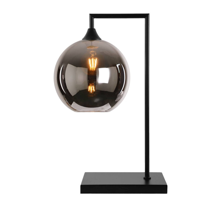 Wang Metal Table Lamp, Black, Silver