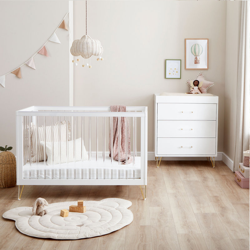 Babymore Kimi Acrylic 2 Piece Nursery Room Set, 87cm H x 60cm W