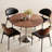 Round vintage dining table-124099761