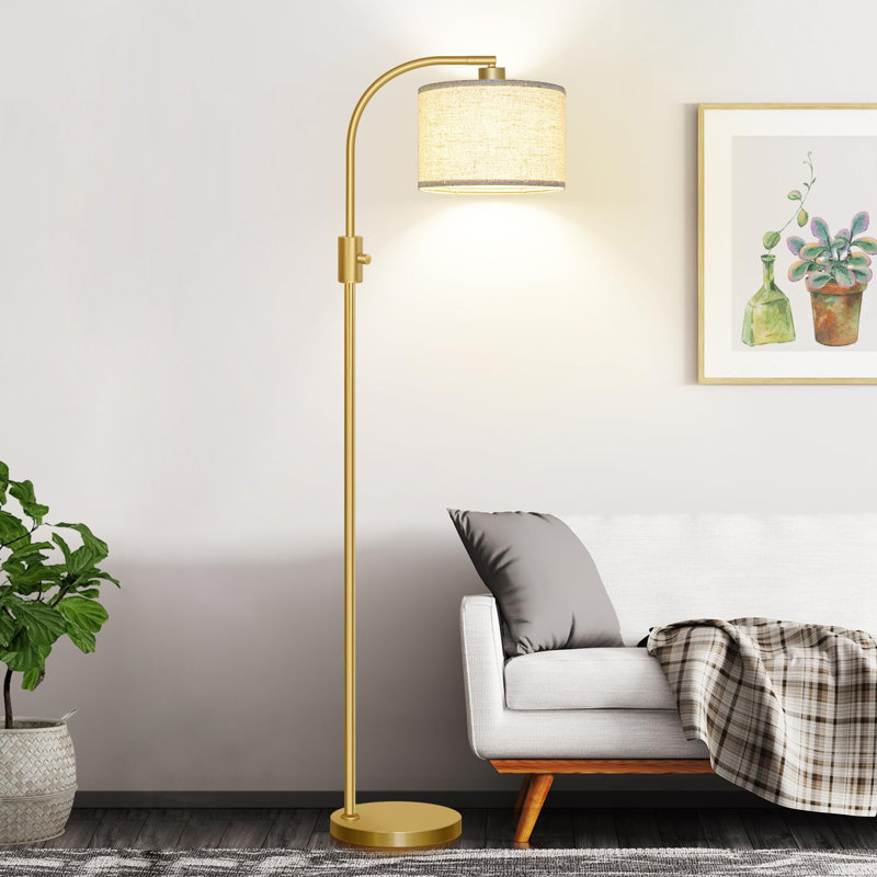 Reinmar 65'' LED Arched Floor Lamp, Gold