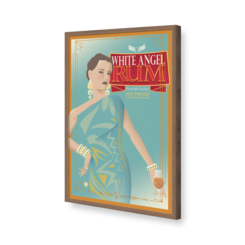 Reproduction d'art White Angel Rum, Noyer, Impression encadrée sans passe-partout, H 15 po x l 12 po