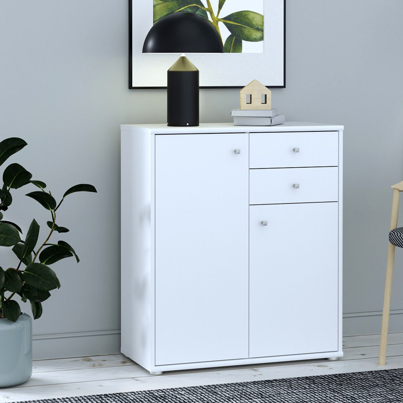 Amandla 2 Drawer 73.7Cm W Combi Chest, White