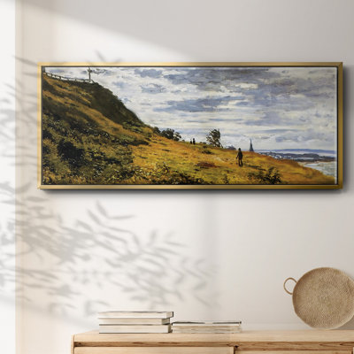«Prenant une promenade sur les falaises de Sainte», reproduction d'art sur toile