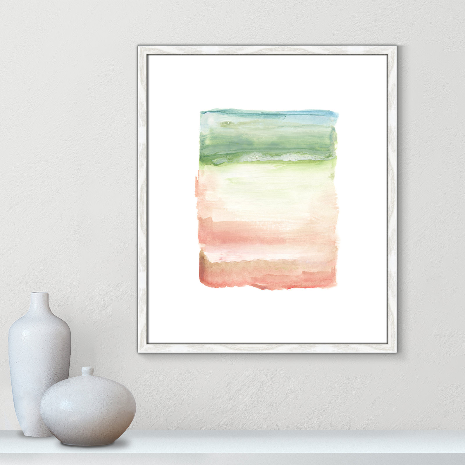 Nabi "Skye I" Print, 25.5" H x 21.5" W x 0.75" D, White Framed Paper