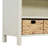 Vintage Wood Accent Chest, Console Table With 3 Water Hyacinth Woven Baskets-1326829789