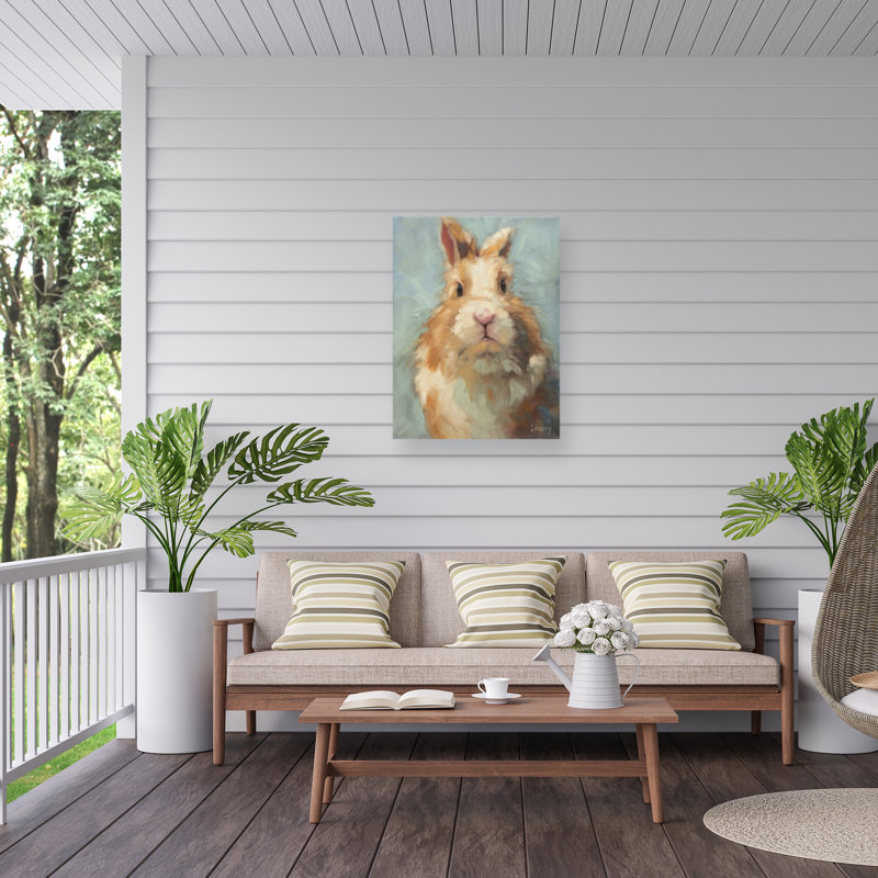 Toile d'extérieur Andrea Lavery Hoppy Bunny, 14" H x 19" W